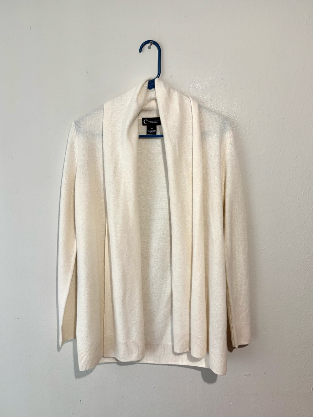 Bloomingdale's Cashmere Cream Open-Front Women's Cardigan